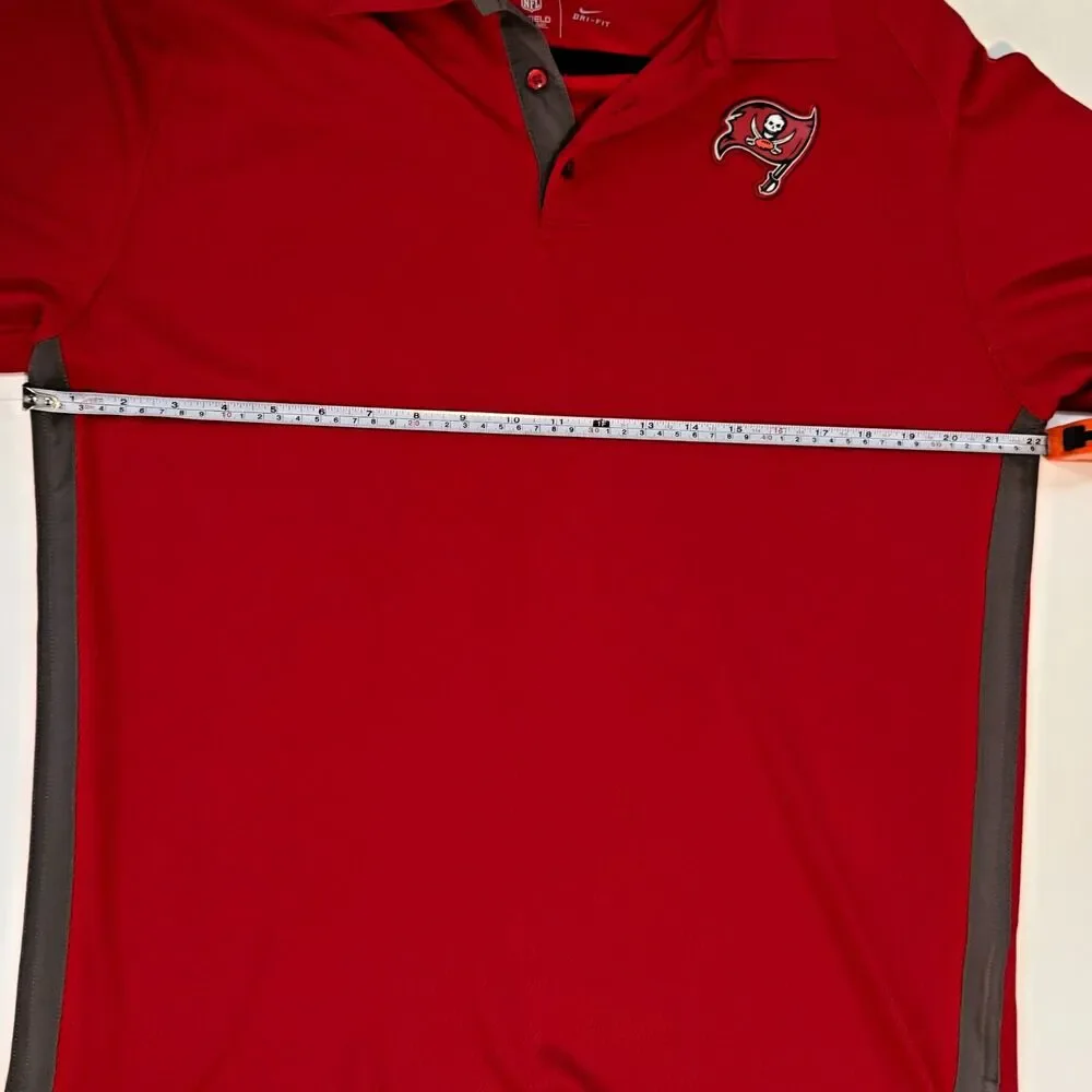 Nike Dri-FIT Tampa Bay Buccaneers Polo Shirt Mens Med Red NFL On Field Apparel